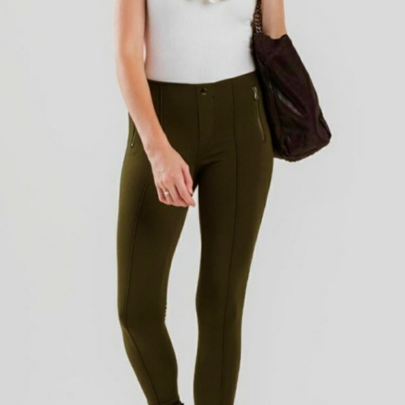 Olive Side Tape Jeggings